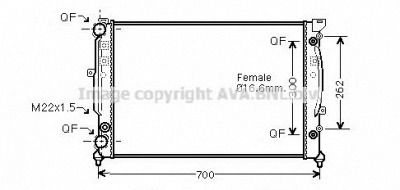 AVA QUALITY COOLING aia2122 -  Радиатор, охлаждение двигателя